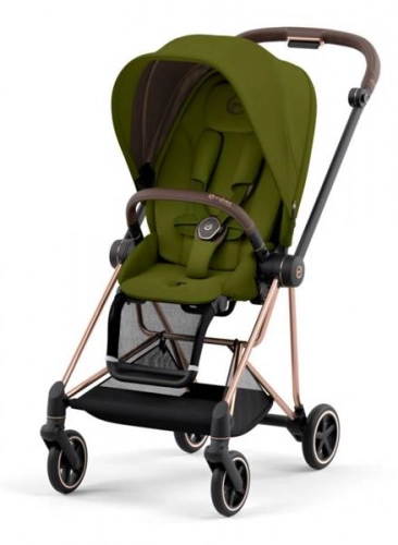 Cybex Mios 3.0 Khaki Green Plus + Cloud Z I-Size + Rose gold frame Bērnu rati 3in1
