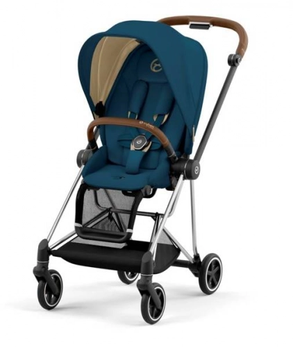 Cybex Mios 3.0 Mountain Blue Plus + Cloud Z I-Size + Chrome Brown frame Bērnu rati 3in1