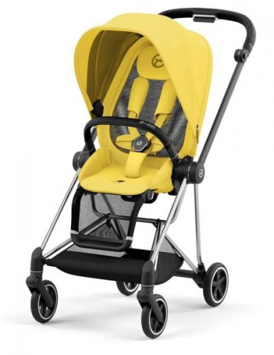 Cybex Mios 3.0 Mustard Yellow + Cloud Z I-Size + Chrome Black frame Bērnu rati 4in1