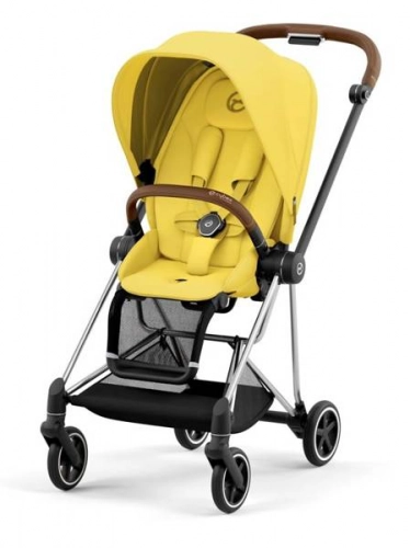 Cybex Mios 3.0 Mustard Yellow + Cloud Z I-Size + Chrome Brown frame Bērnu rati 4in1
