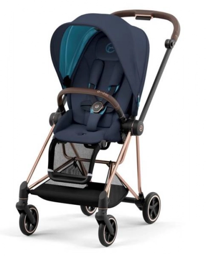 Cybex Mios 3.0 Nautical Blue + Cloud Z I-Size + Rose gold frame Bērnu rati 4in1