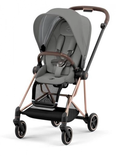 Cybex Mios 3.0 Soho Grey Plus + Cloud Z I-Size + Rose gold frame Bērnu rati 3in1