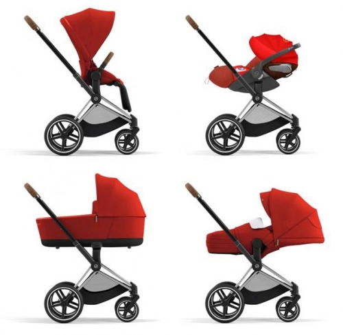 Cybex Priam 4.0 + Cloud Z I-size Chrome brown frame Autumn Gold Bērnu rati 3in1
