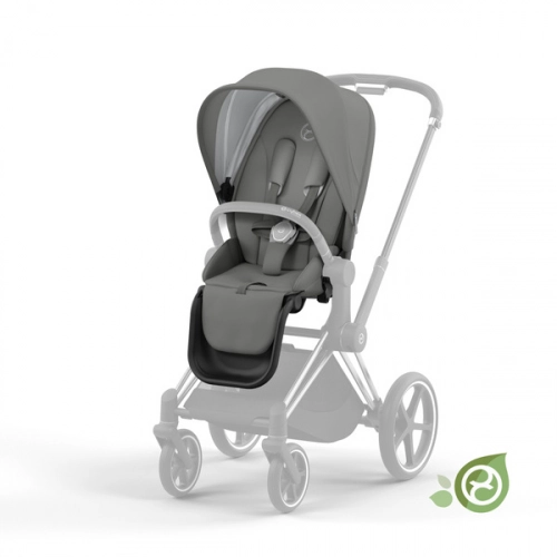 Cybex Priam 4.0 Conscious Eco Pearl Grey + Gold rose frame Pastaigu rati