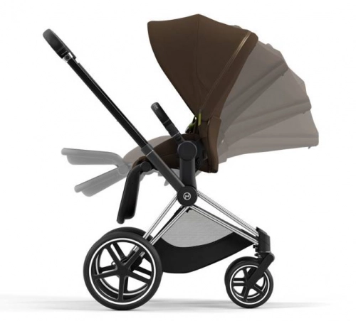 Cybex Priam 4.0 Khaki Brown + Chrome black frame Pastaigu rati