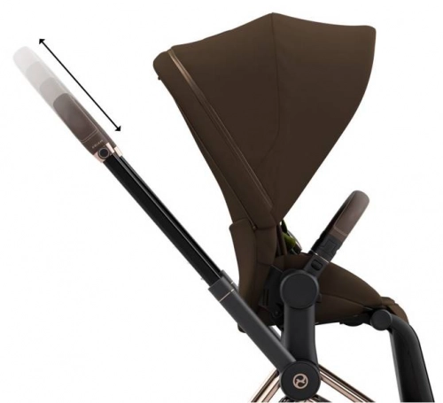 Cybex Priam 4.0 Khaki Brown + Gold rose frame Прогулочная коляска