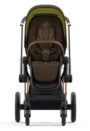 Cybex Priam 4.0 Khaki Brown + Gold rose frame Прогулочная коляска