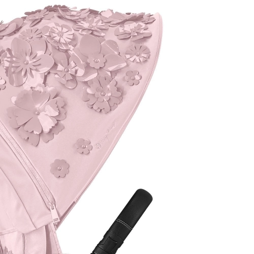 Cybex Priam 4.0 Pale Blush Simply Flowers + Gold rose frame Pastaigu rati