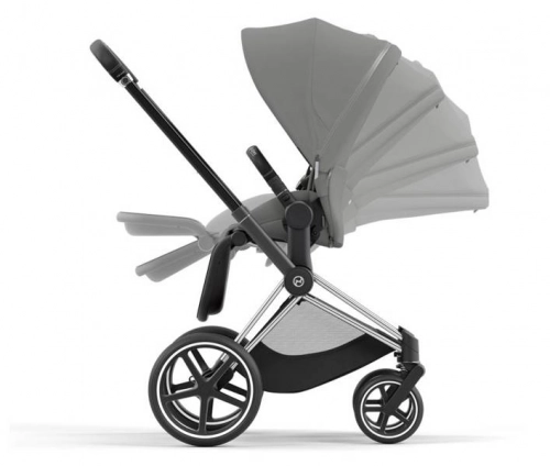 Cybex Priam 4.0 Soho Grey + Chrome black frame Pastaigu rati