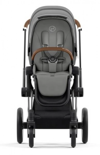 Cybex Priam 4.0 Soho Grey + Chrome brown frame Pastaigu rati