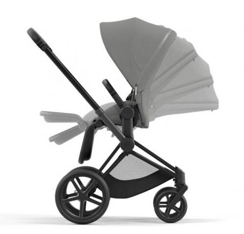 Cybex Priam 4.0 Soho Grey + Matt black frame Pastaigu rati