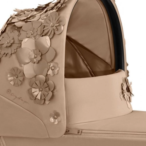 Cybex Priam E-Priam Lux Nude beige Simply flowers Люлька для коляски