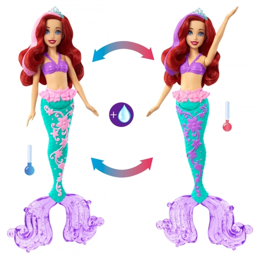 Disney Princess Fashion Core Doll Asst. Ariel Hair Feature Doll Kукла HLW00