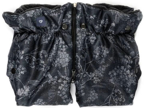 Divdaļīgie ratu cimdi Zaffiro Plush Flori Grey