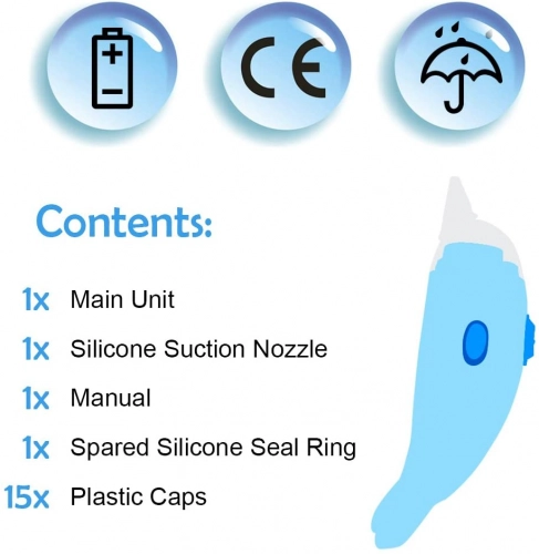 Elektriskais bērnu deguna aspirators OROMED DOLPHIN blue