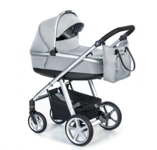 Espiro Next 2.1 Melange 07 Gray Bērnu ratiņi 2in1
