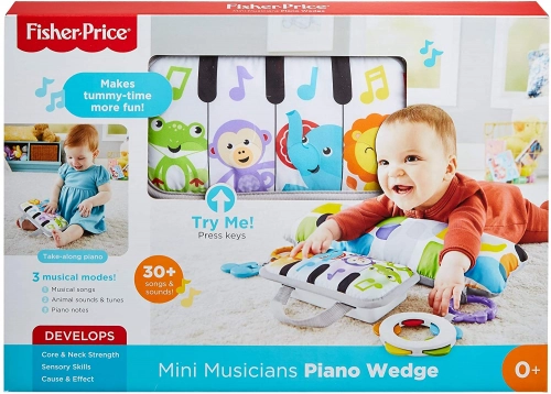 Fisher Price Musicians Piano Wedge Mini GJD27 Музыкальная Подушка для игры на животе