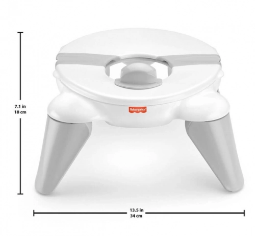 Fisher Price OTG Potty Grey 2in1 Bērnu podiņš pārnesamais 2 vienā