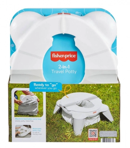 Fisher Price OTG Potty Grey 2in1 Bērnu podiņš pārnesamais 2 vienā