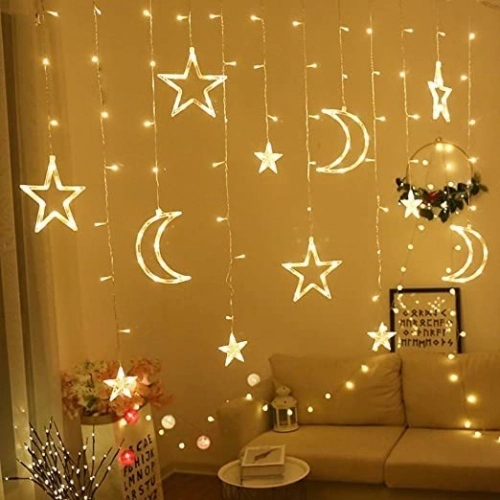 Ziemassvētku virtene Moon 2022 Warm White 4,5 m