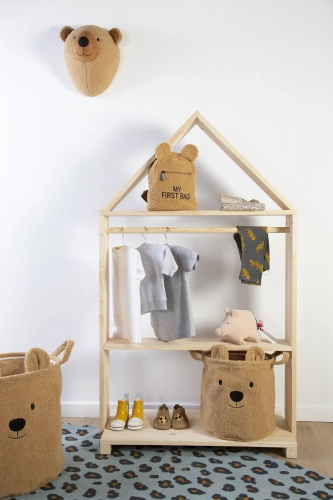 Grozs mantu uzglabāšanai 40x40x40 Childhome Teddy Beige