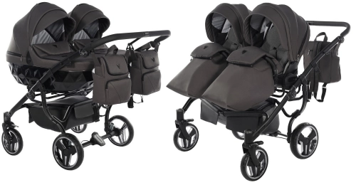 Junama Basic Duo 03 Black Nickel Коляска для двойняшек 2in1