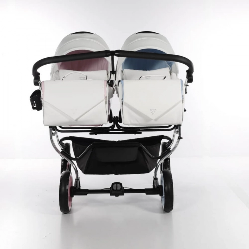 Junama Candy Duo Pink / Blue Коляска для двойняшек 2in1