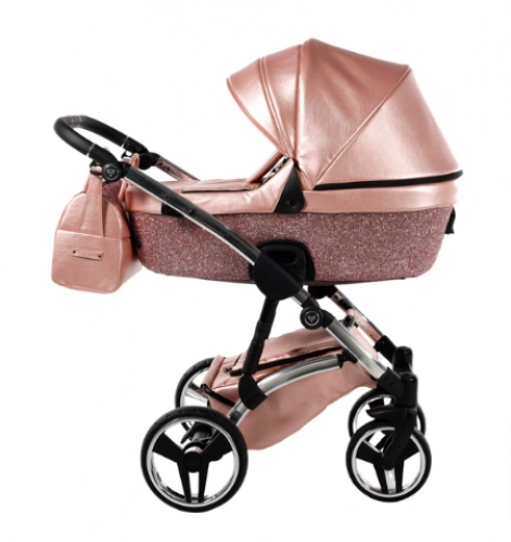 Junama Glitter 06 Pink Bērnu rati 3in1