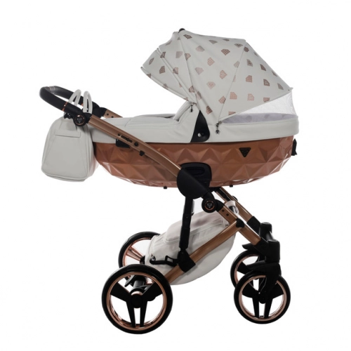 Junama Glow col. 1 White rose gold Универсальная коляска 3 в 1