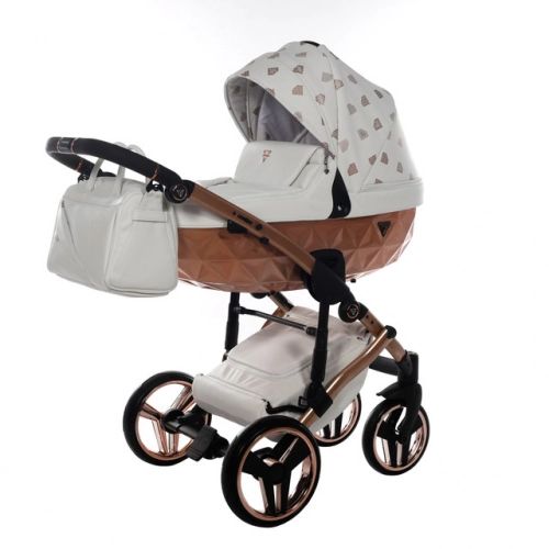 Junama Glow col. 1 White rose gold Универсальная коляска 3 в 1