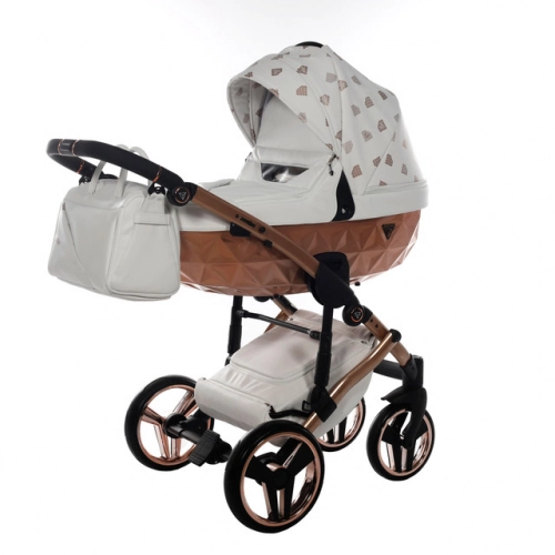 Junama Glow col. 1 White rose gold Универсальная коляска 3 в 1