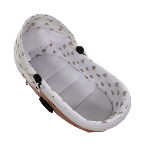 Junama Glow col. 1 White rose gold Bērnu ratiņi 3 in 1