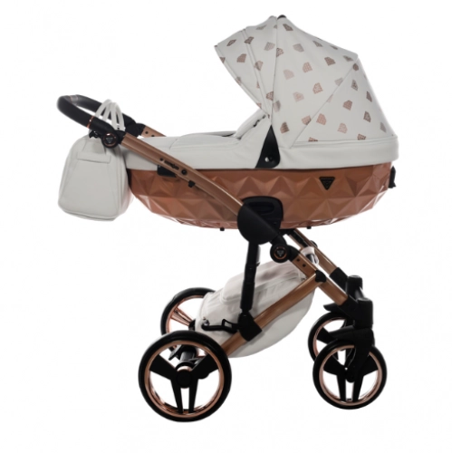 Junama Glow col. 1 White rose gold Универсальная коляска 3 в 1