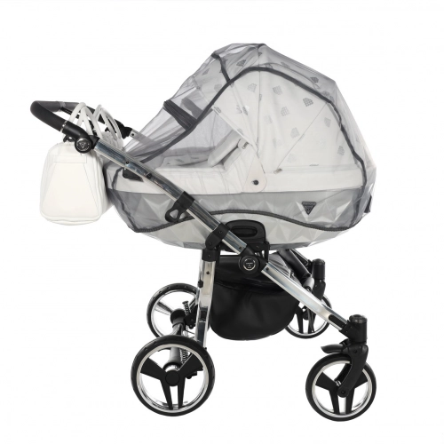 Junama Glow Duo 03 White Silver Коляска для двойняшек 3in1