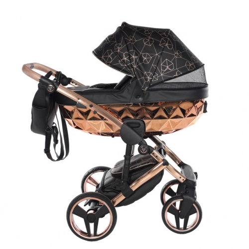 Junama Heart 02 Black rose gold Детская коляска 3in1