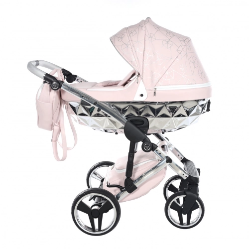 Junama Heart 06 Pink silver Детская коляска 3in1