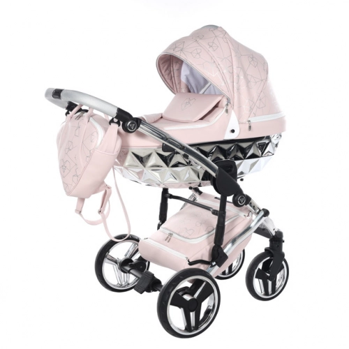 Junama Heart 06 Pink silver Детская коляска 3in1
