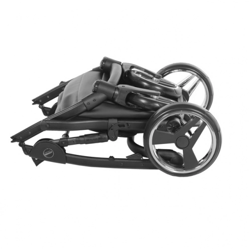 Junama Mirror Col.03 Black silver Bērnu rati 2in1