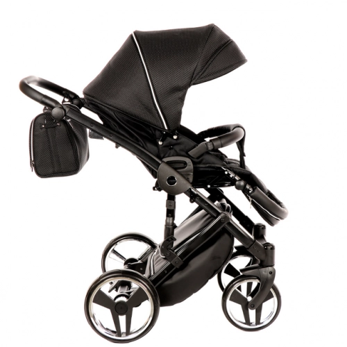 Junama Mirror Col.03 Black silver Bērnu rati 2in1