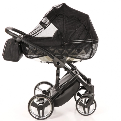 Junama Mirror Col.03 Black silver Bērnu rati 2in1