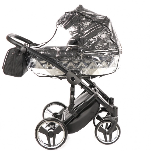 Junama Mirror Col.03 Black silver Bērnu rati 2in1