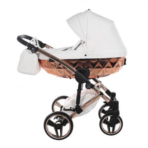 Junama Mirror Col.05 White rose gold Bērnu rati 2in1