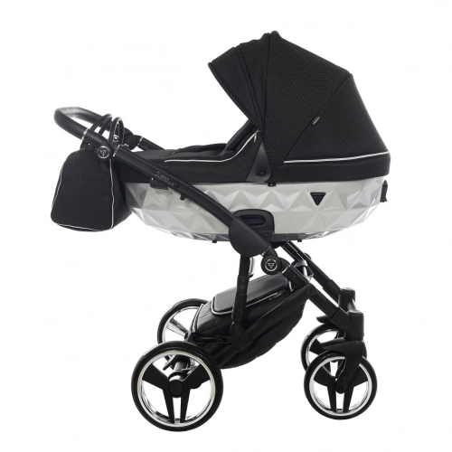Junama Mirror Satin Col.01 Silver Детская коляска 2 в 1