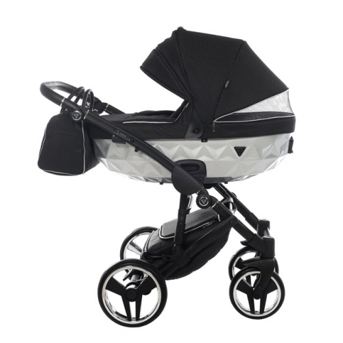 Junama Mirror Satin Col.01 Silver Детская коляска 2 в 1