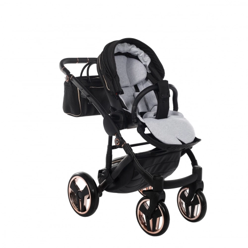Junama Mirror Satin Col.02 Satin rose gold Bērnu rati 2in1