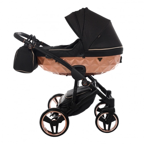 Junama Mirror Satin Col.02 Satin rose gold Bērnu rati 2in1