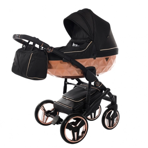 Junama Mirror Satin Col.02 Satin rose gold Bērnu rati 2in1