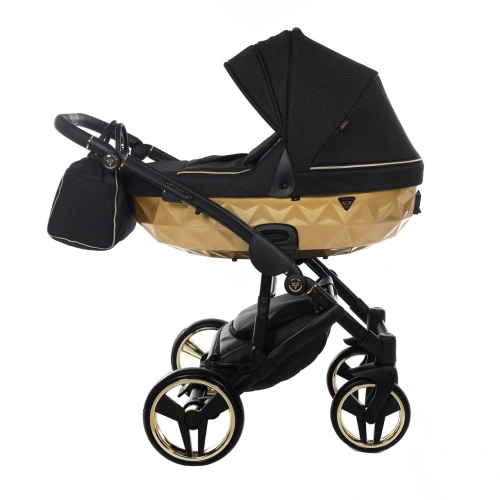 Junama Mirror Satin Col.03 Black gold Детская коляска 2 в 1