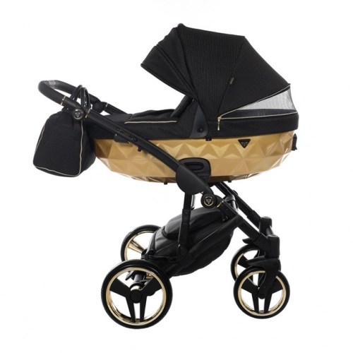 Junama Mirror Satin Col.03 Black gold Детская коляска 2 в 1