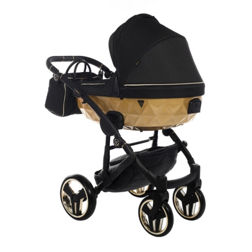 Junama Mirror Satin Col.03 Black gold Детская коляска 2 в 1